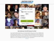 Tablet Screenshot of datingforintellectuals.com
